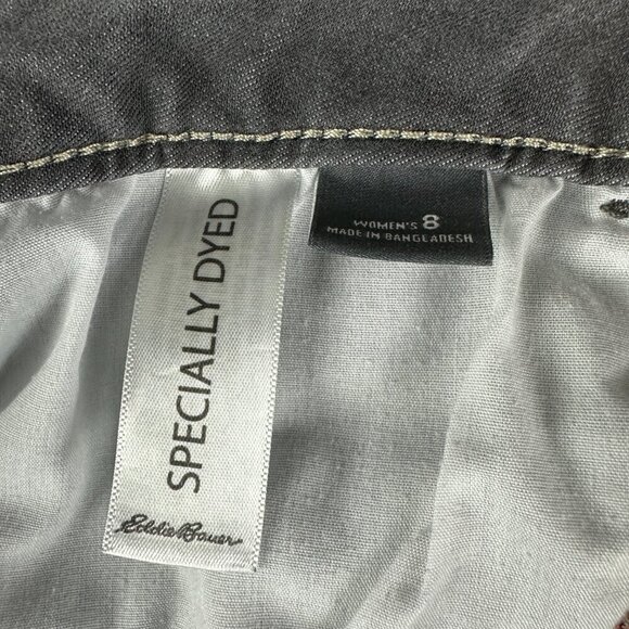 Eddie Bauer Jeans Womens 8 Slightly Curvy Slim Straight Cotton Stretch Pockets - Picture 6 of 10
